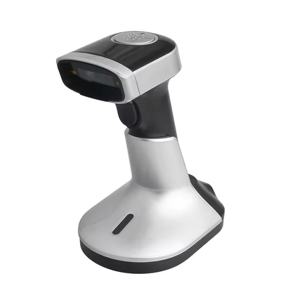 Escáner de códigos de barras portátil Código Qr 1D con soporte de carga USB Lector de códigos de barras Bluetooth inalámbrico