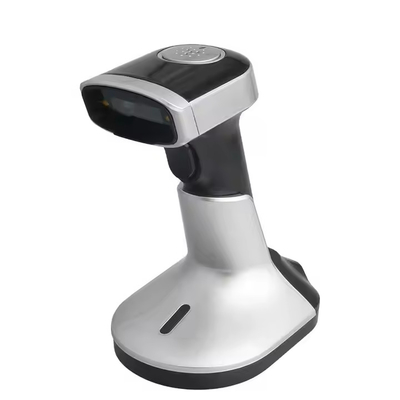 Escáner de códigos de barras Bluetooth inalámbrico para dispositivos móviles Lector de códigos QR 2D con soporte de carga