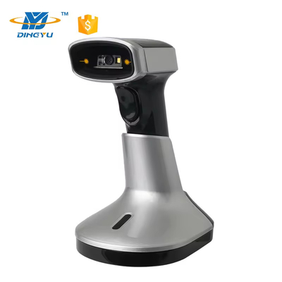 Escáner de códigos de barras Bluetooth inalámbrico para dispositivos móviles Lector de códigos QR 2D con soporte de carga