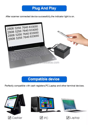 Lector de código de barras montado en la tabla de escaneo alto 2D NFC USB RS232 Escáner de cámara CMOS incrustado