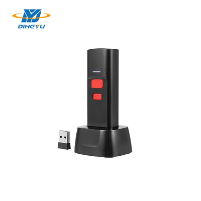 Escáner de códigos de barras portátil inalámbrico 2D con velocidad de decodificación de 25 cm/s y base de carga