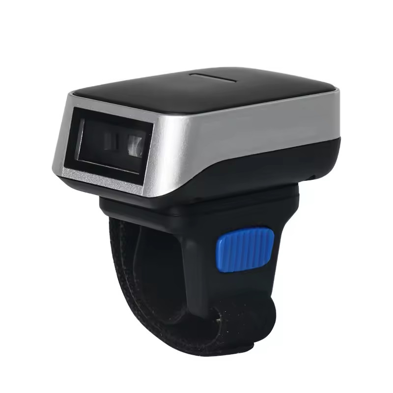 Mini 1D 2D CMOS escáner de código de barras inalámbrico portátil Bluetooth Ring Finger QR Scanner